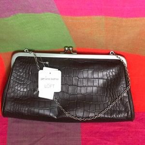 LOFT Genuine Leather Convertible Clutch